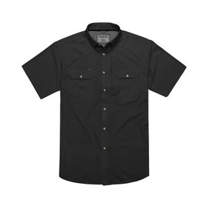 PONCHO Mens Black Short Sleeve Shirt Regular Fit XL New With Tags